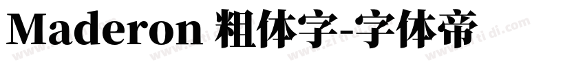 Maderon 粗体字字体转换